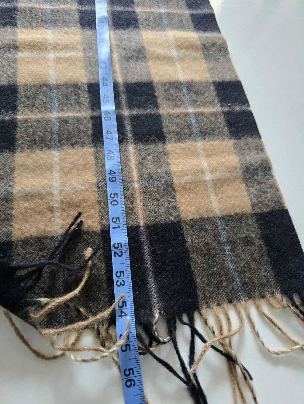 Vntg Nordstrom Camelhair Plaid Scarf